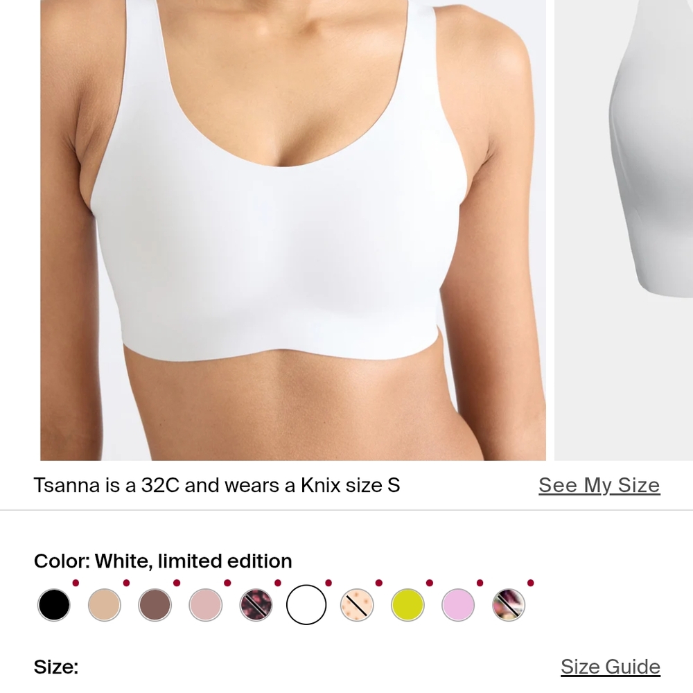 Knix Women's White Bra